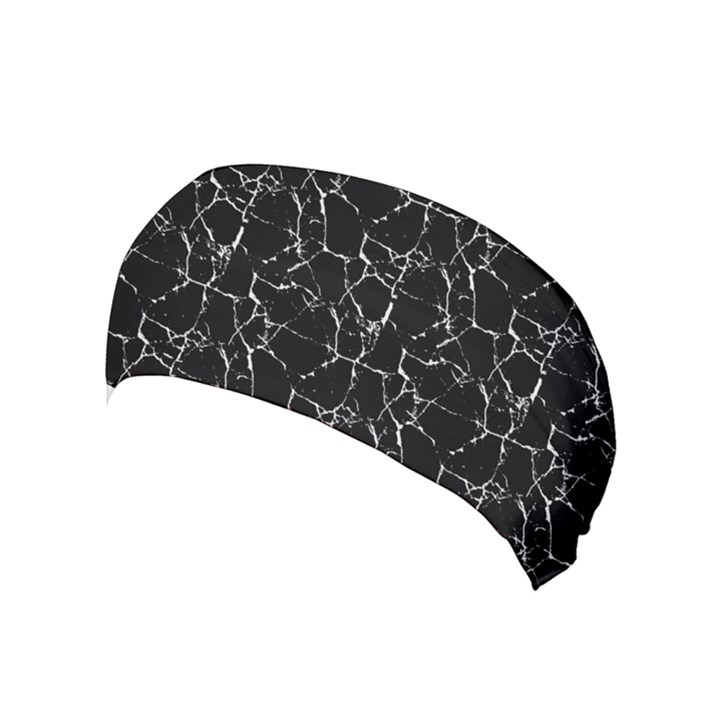 Black And White Textured Pattern Yoga Headband