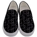 Black And White Textured Pattern Men s Canvas Slip Ons View1