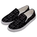 Black And White Textured Pattern Men s Canvas Slip Ons View2