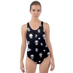 Panda Pattern Cut-out Back One Piece Swimsuit by Valentinaart