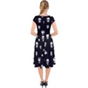 Panda pattern Cap Sleeve Front Wrap Midi Dress View2