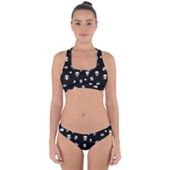 Panda Pattern Cross Back Hipster Bikini Set by Valentinaart