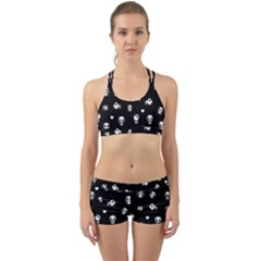 Panda Pattern Back Web Sports Bra Set by Valentinaart