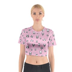 Panda Pattern Cotton Crop Top by Valentinaart