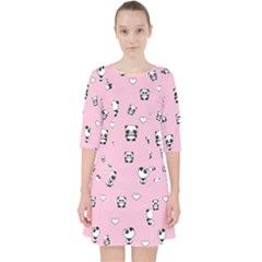 Panda Pattern Pocket Dress by Valentinaart