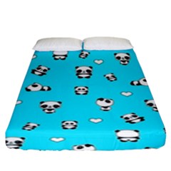 Panda Pattern Fitted Sheet (king Size) by Valentinaart