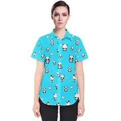 Panda Pattern Women s Short Sleeve Shirt