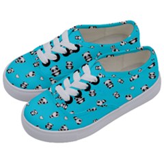 Panda Pattern Kids  Classic Low Top Sneakers by Valentinaart