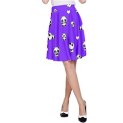 Panda Pattern A-line Skirt by Valentinaart