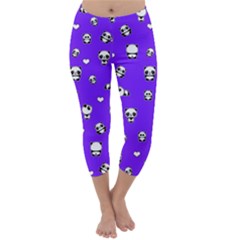 Panda Pattern Capri Winter Leggings  by Valentinaart