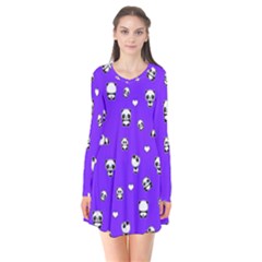 Panda Pattern Flare Dress by Valentinaart