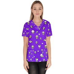 Panda Pattern Scrub Top by Valentinaart