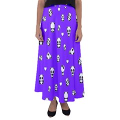 Panda Pattern Flared Maxi Skirt by Valentinaart