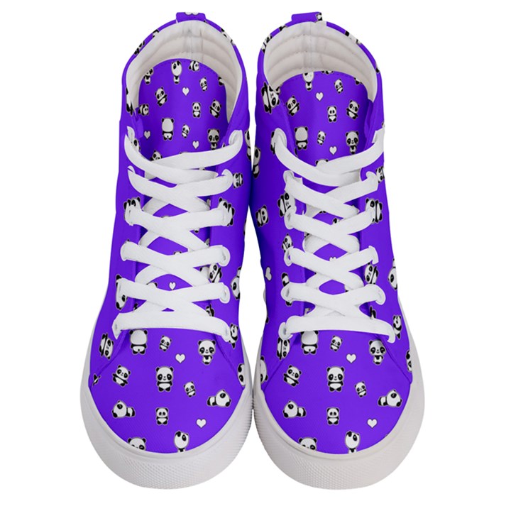 Panda pattern Men s Hi-Top Skate Sneakers