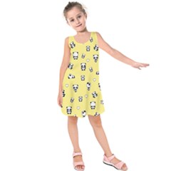 Panda Pattern Kids  Sleeveless Dress by Valentinaart