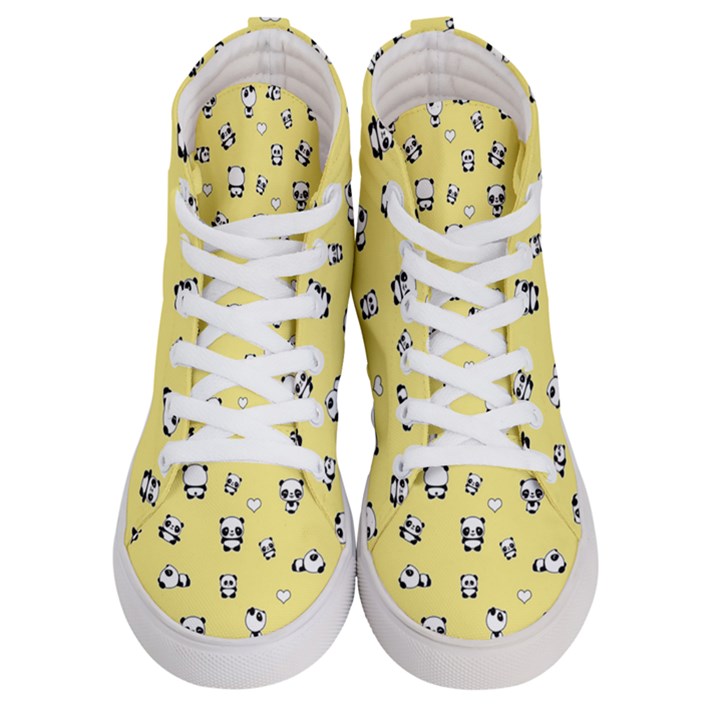 Panda pattern Women s Hi-Top Skate Sneakers