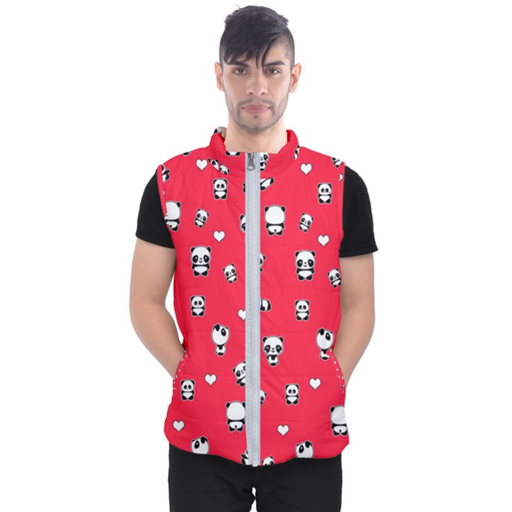 Panda pattern Men s Puffer Vest