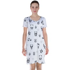 Panda Pattern Short Sleeve Nightdress by Valentinaart