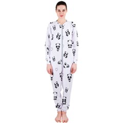 Panda Pattern Onepiece Jumpsuit (ladies)  by Valentinaart