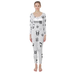 Panda Pattern Long Sleeve Catsuit by Valentinaart