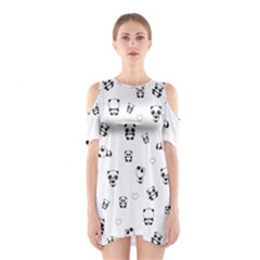 Panda Pattern Shoulder Cutout One Piece by Valentinaart