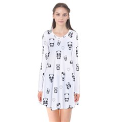 Panda Pattern Flare Dress by Valentinaart