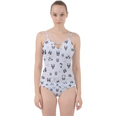 Panda Pattern Cut Out Top Tankini Set by Valentinaart