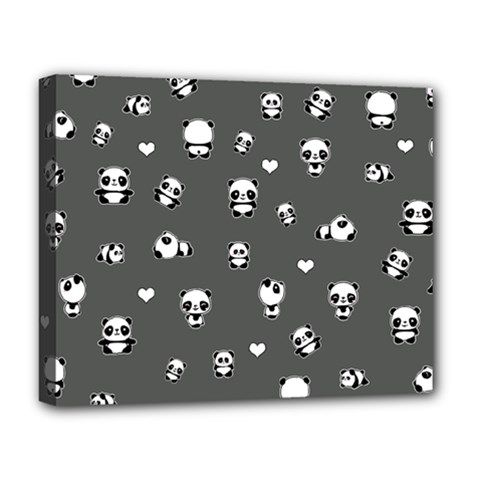 Panda Pattern Deluxe Canvas 20  X 16   by Valentinaart