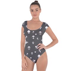 Panda Pattern Short Sleeve Leotard 