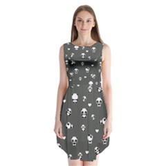 Panda Pattern Sleeveless Chiffon Dress   by Valentinaart