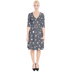 Panda Pattern Wrap Up Cocktail Dress