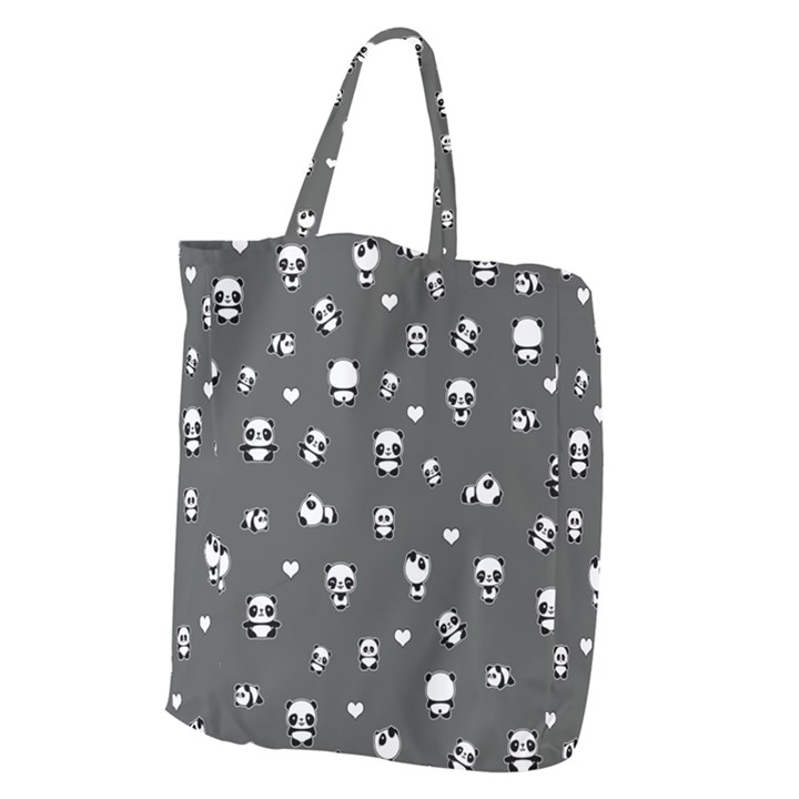 Panda pattern Giant Grocery Zipper Tote