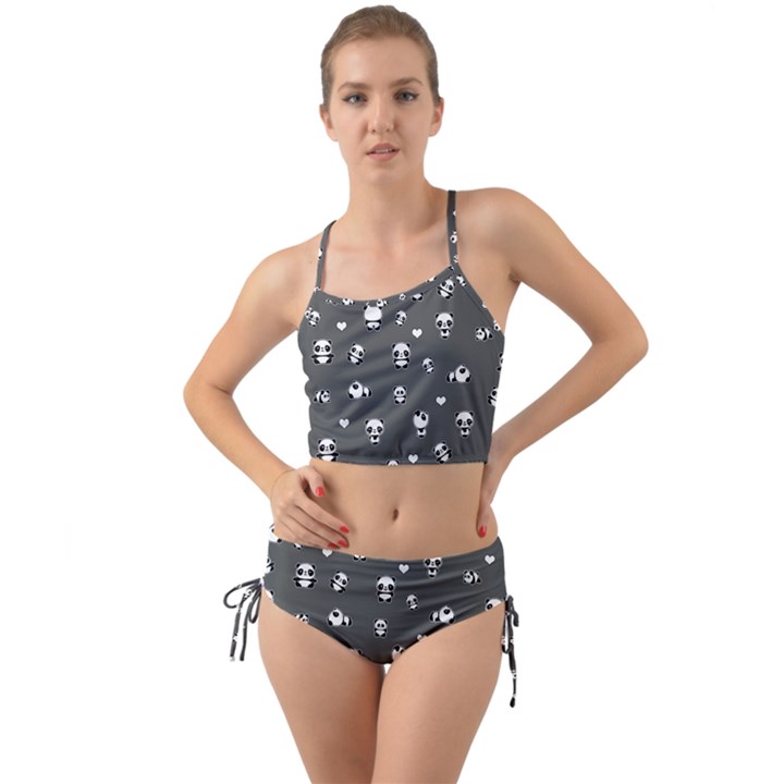 Panda pattern Mini Tank Bikini Set