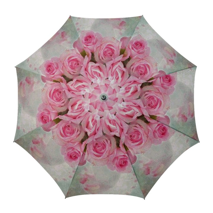 pink roses Golf Umbrellas