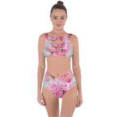 Pink Roses Bandaged Up Bikini Set  by NouveauDesign