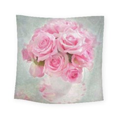 Pink Roses Square Tapestry (small) by NouveauDesign