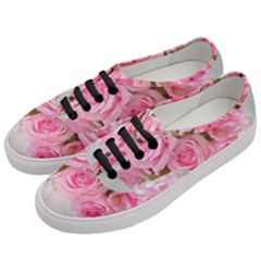 Pink Roses Women s Classic Low Top Sneakers by NouveauDesign