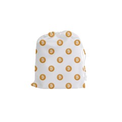 Bitcoin Logo Pattern Drawstring Pouches (small)  by dflcprints