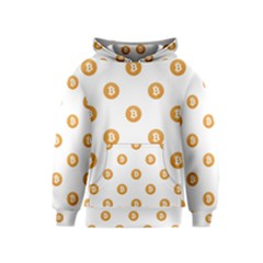 Bitcoin Logo Pattern Kids  Pullover Hoodie by dflcprints