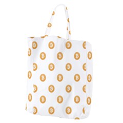 Bitcoin Logo Pattern Giant Grocery Zipper Tote by dflcprints