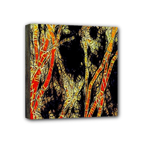 Artistic Effect Fractal Forest Background Mini Canvas 4  X 4 