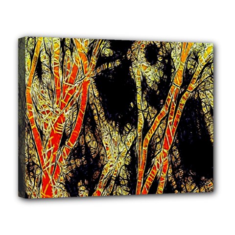 Artistic Effect Fractal Forest Background Canvas 14  X 11 