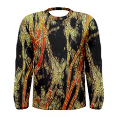 Artistic Effect Fractal Forest Background Men s Long Sleeve Tee