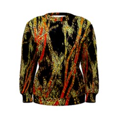 Artistic Effect Fractal Forest Background Women s Sweatshirt