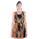 Artistic Effect Fractal Forest Background Scoop Neck Skater Dress View1