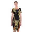 Artistic Effect Fractal Forest Background Classic Short Sleeve Midi Dress View1