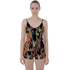 Artistic Effect Fractal Forest Background Tie Front Two Piece Tankini by Amaryn4rt