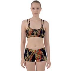 Artistic Effect Fractal Forest Background Women s Sports Set