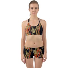 Artistic Effect Fractal Forest Background Back Web Sports Bra Set by Amaryn4rt