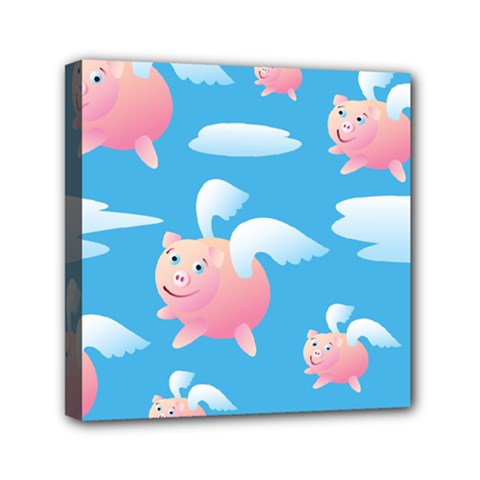 Flying Piggys Pattern Canvas Travel Bag by Bigfootshirtshop